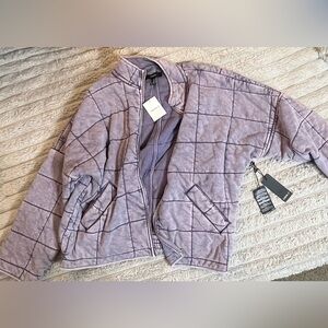Forever 21 purple bomber jacket